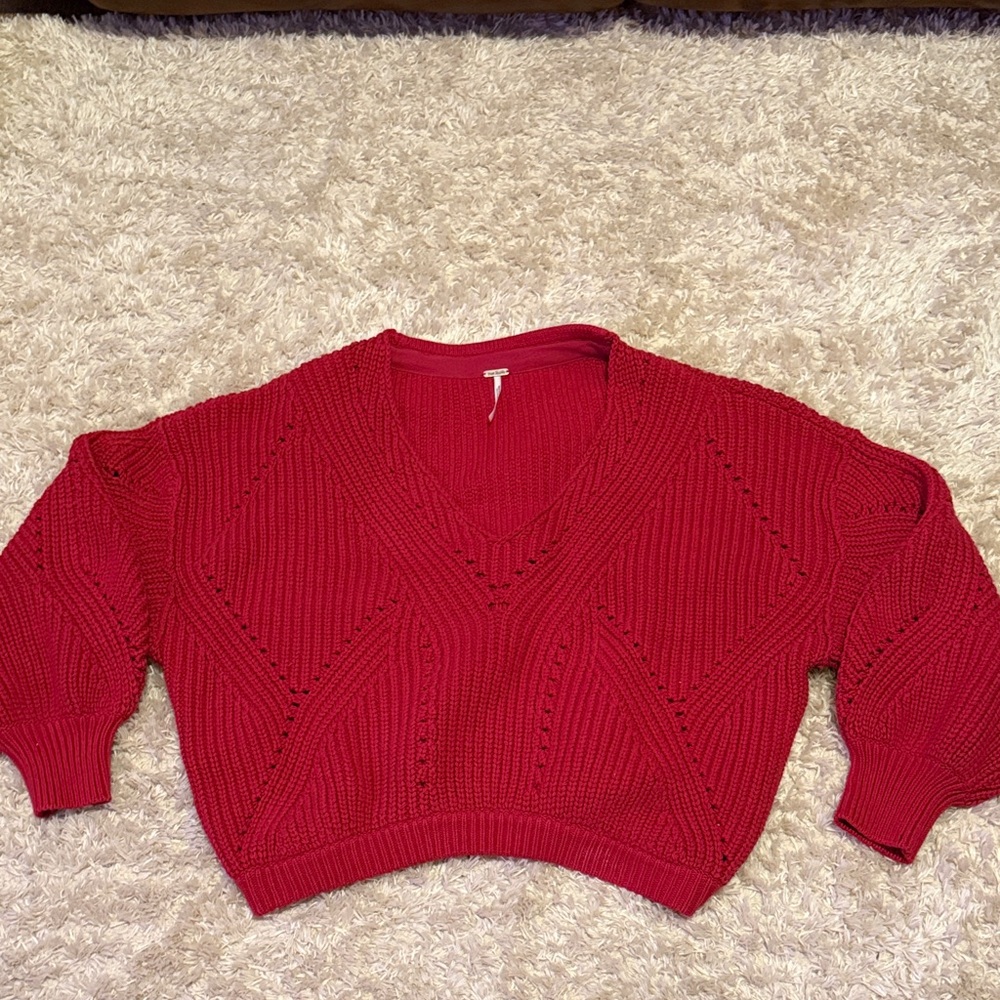 Free People V-Neck Women's Sweater